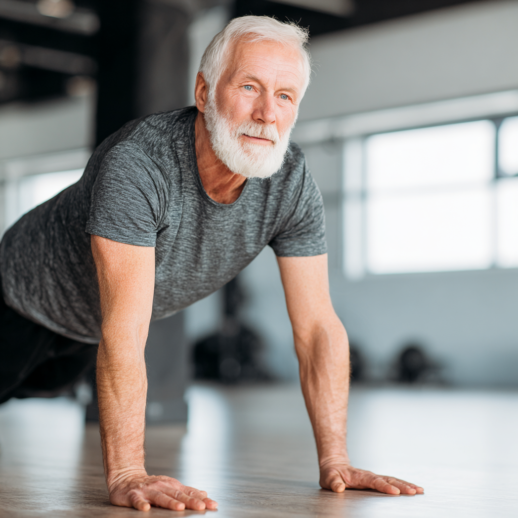 Дорослі чоловік та жінка українського походження демонструють правильну поставу під час тренування з фітнес-інструктором